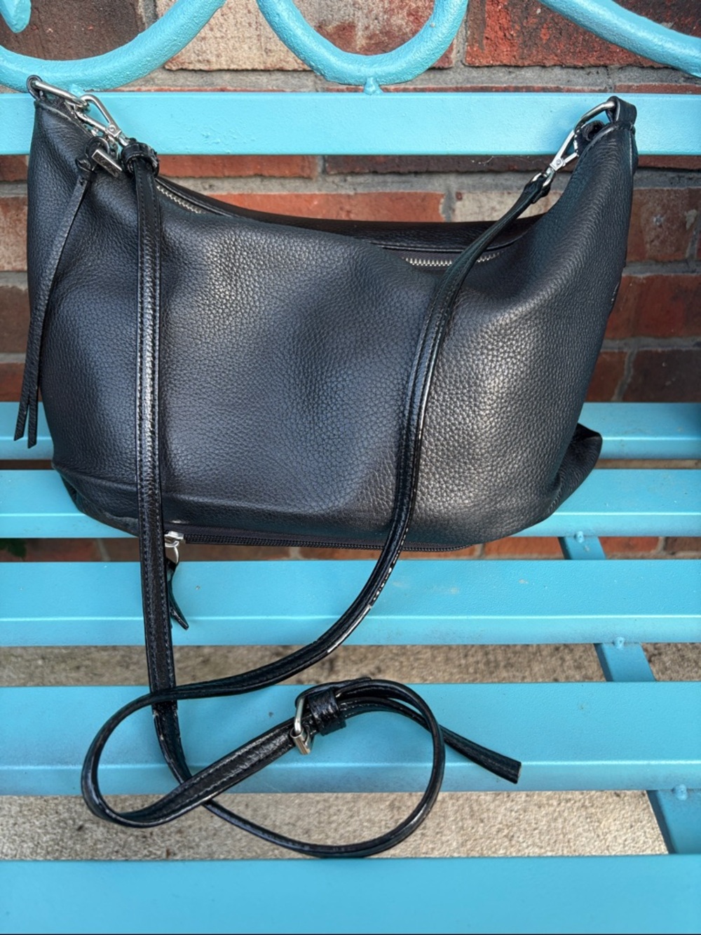 Sanctuary Black Leather  Crossbody Bag